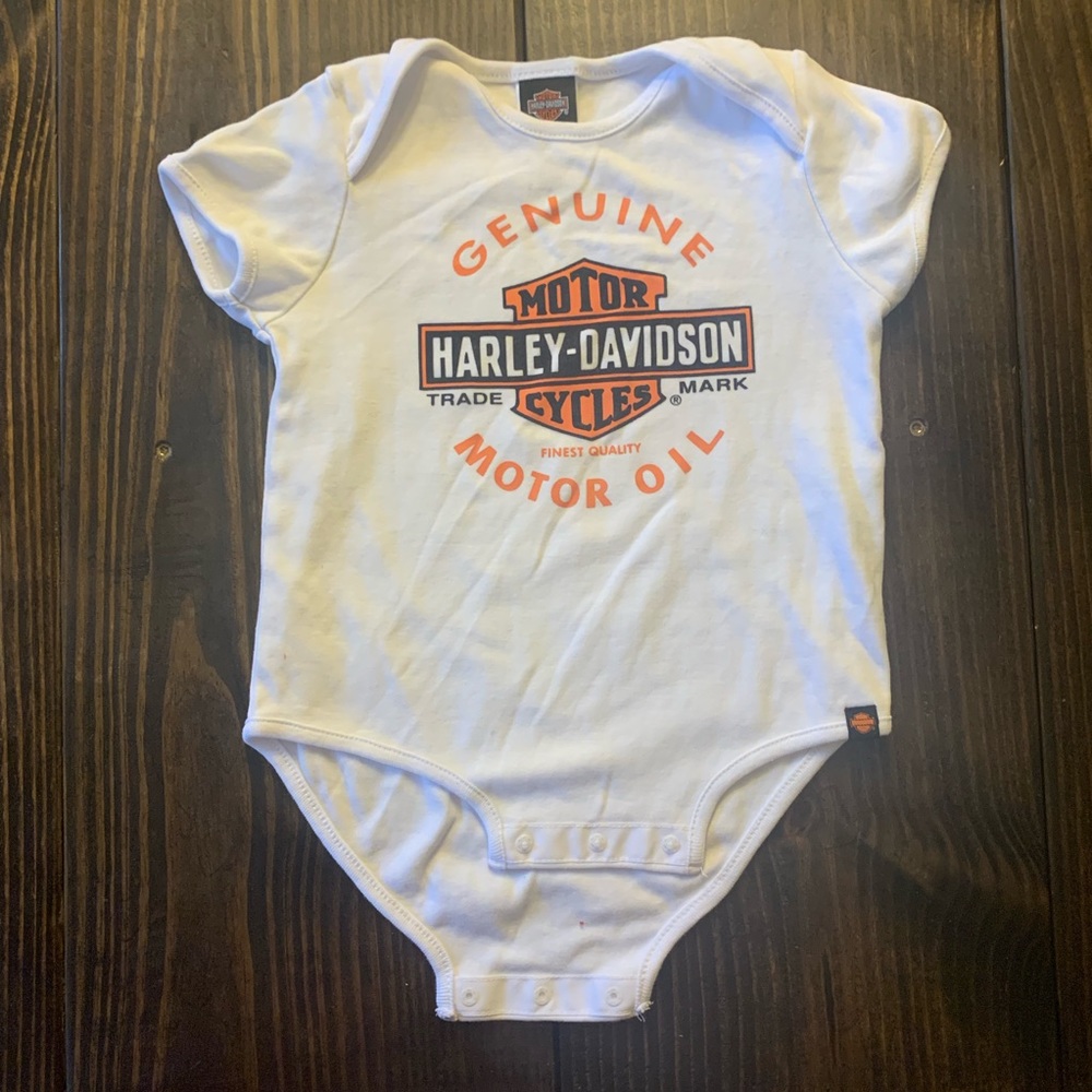 18m Haley Davidson onesie